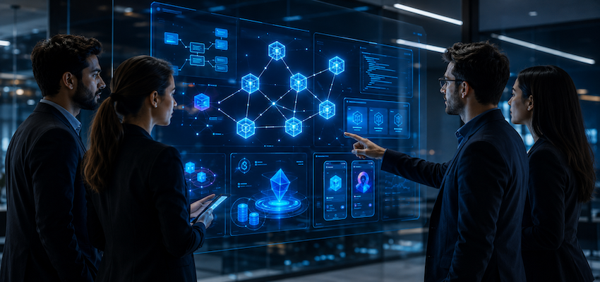 Blockchain and decentralized application development by Nexora Global